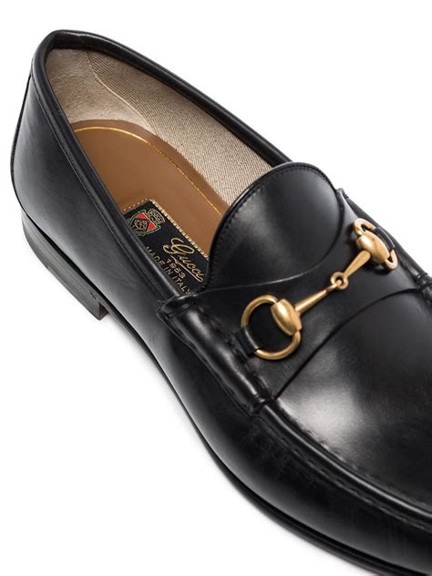 Horsebit leather loafers in black 